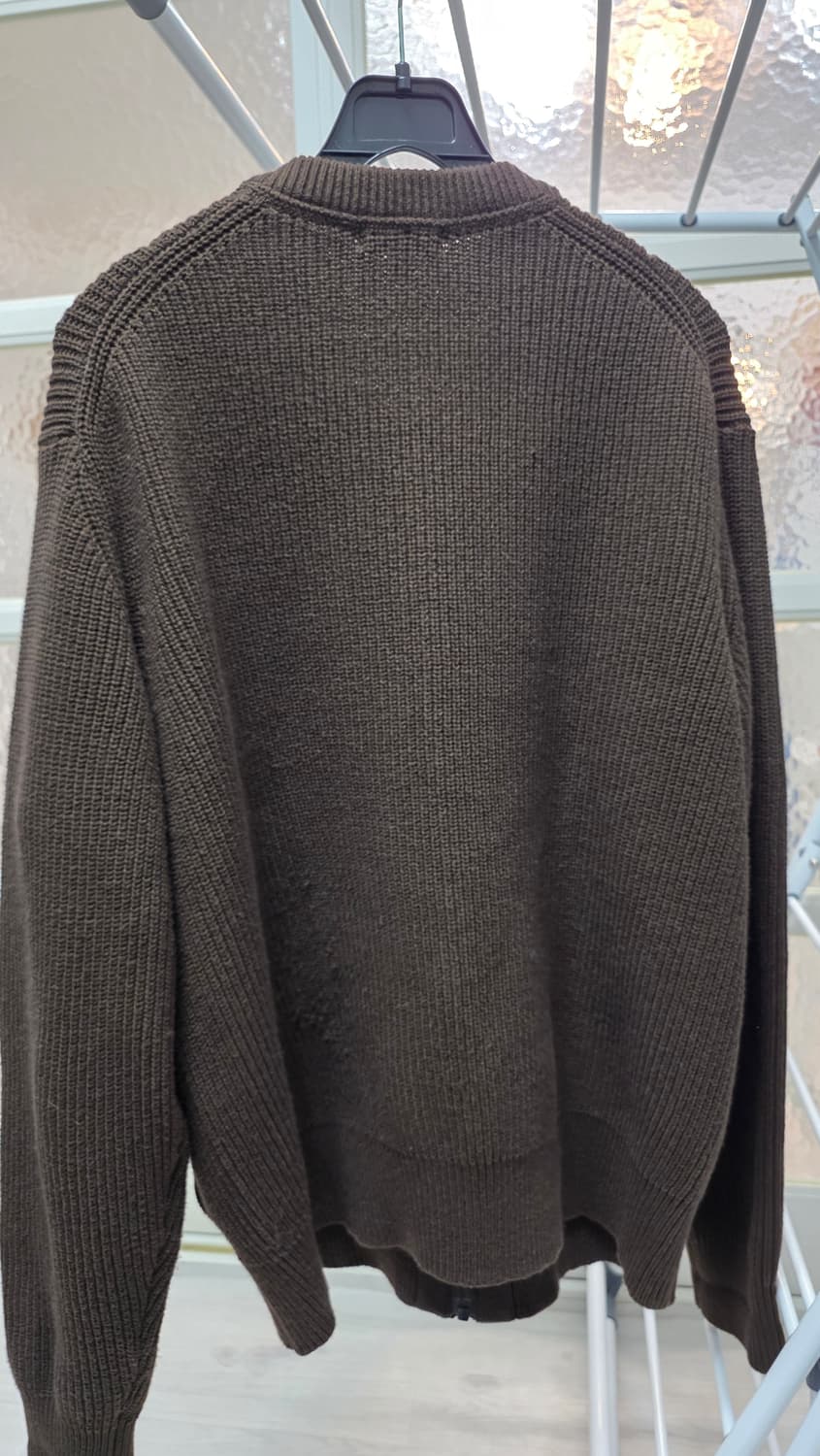 유니클로c 크루넥풀집가디건 다크브라운 L 상품이미지3