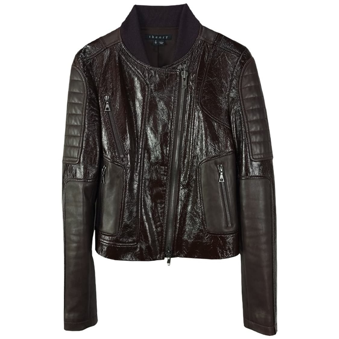 [띠어리] 리얼 램스킨 양가죽 사선 레더 자켓 M19016 상품이미지2