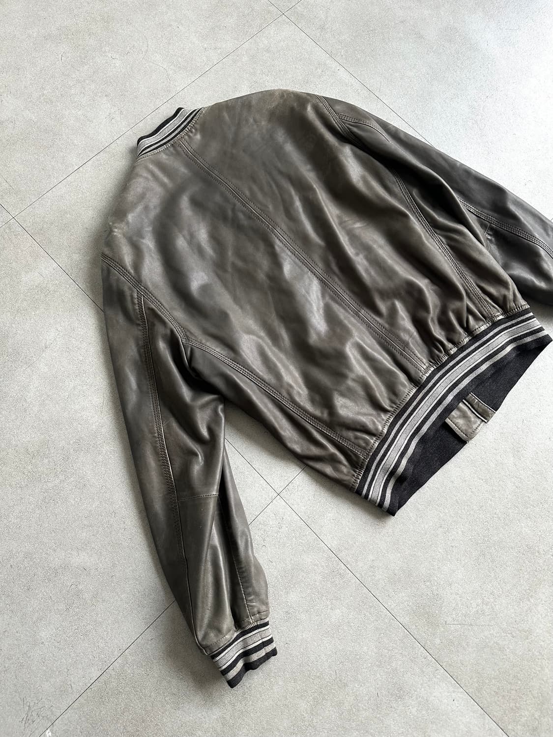 돌체앤가바나 00s 브라운 램스킨 레더 봄버 상품이미지5