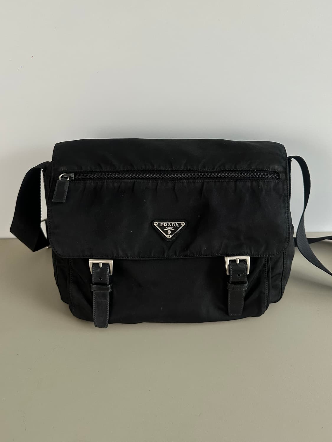 [PRADA] 정품 프라다 나일론 메신저 크로스백 블랙 삼각로고 상품이미지10