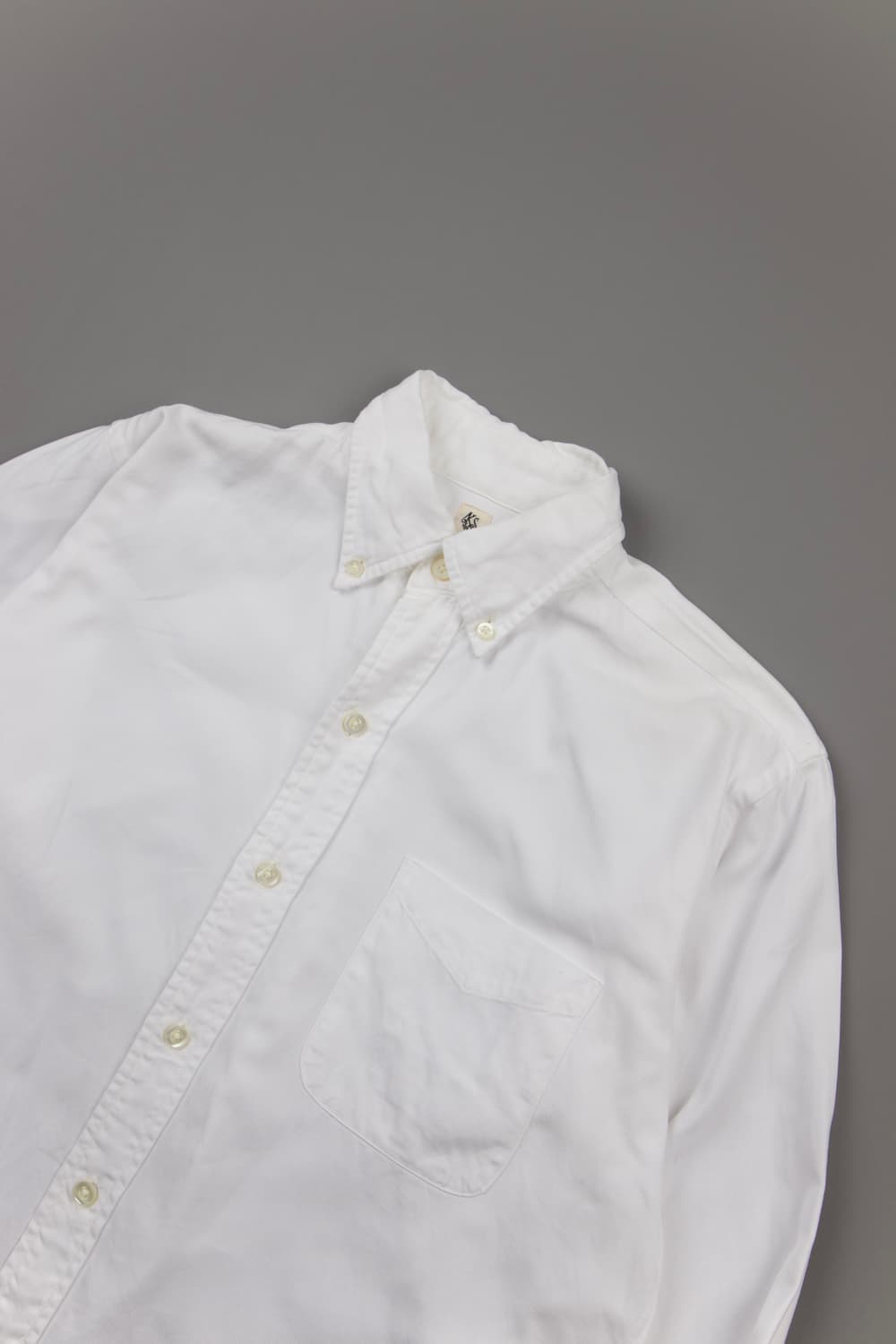 KaptainsunshineXBeams+ 옥스포드 버튼다운 셔츠 화이트 상품이미지3