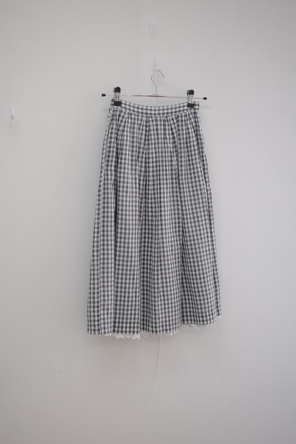 Charcoal Gobang Check Skirt 상품이미지5
