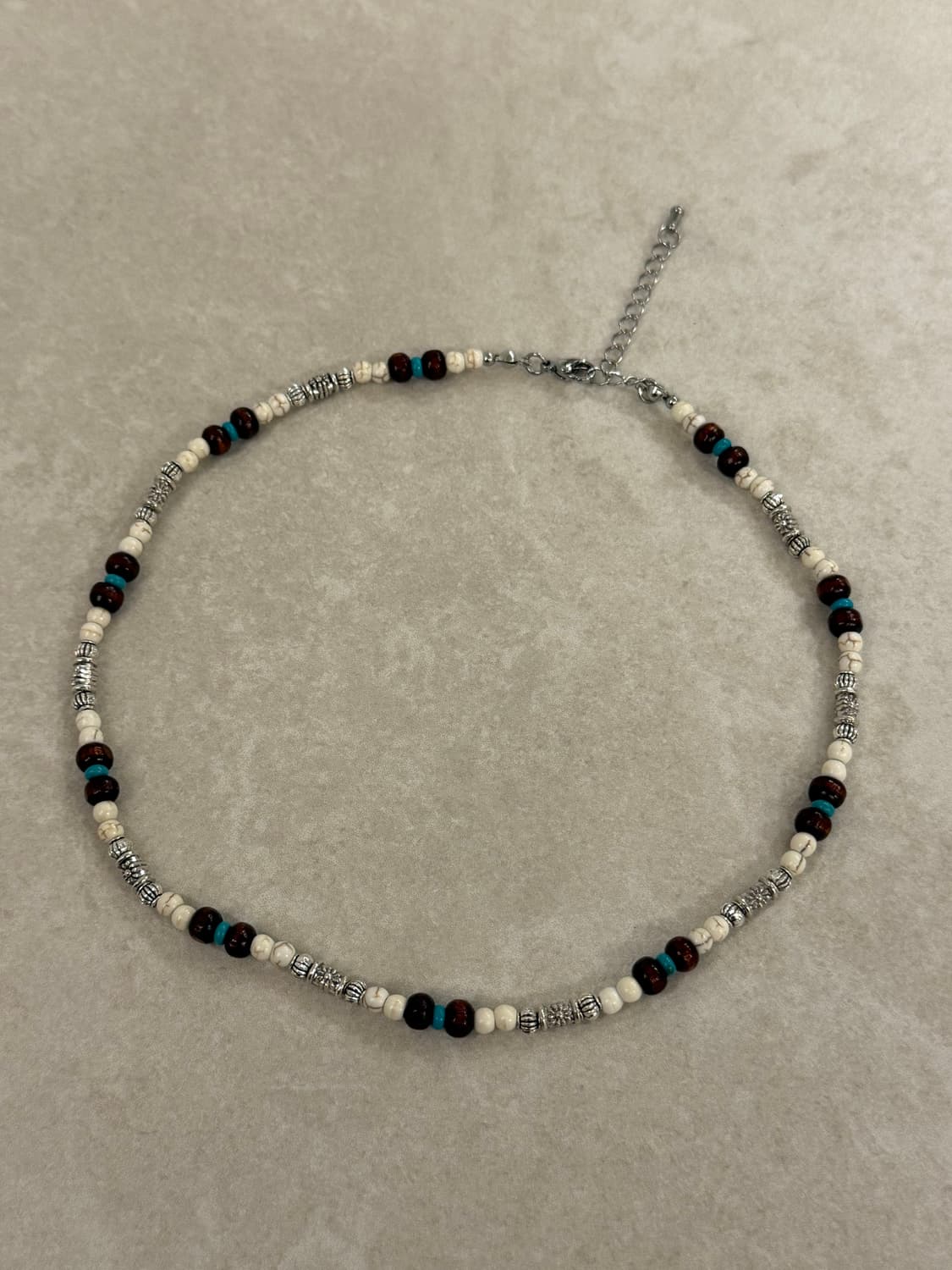 산호레진 호두나무 터키포인트 레이어드 목걸이 상품이미지1