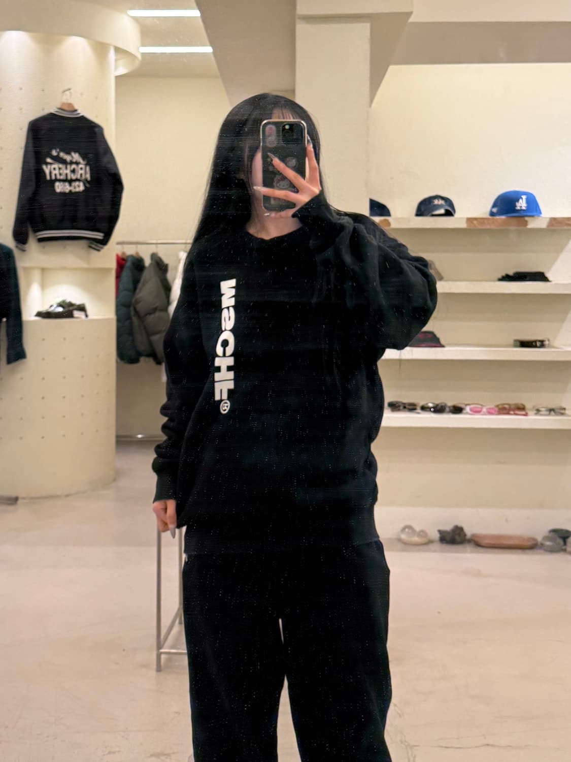 미스치프 버티컬 로고 스웻셔츠 U968 상품이미지1