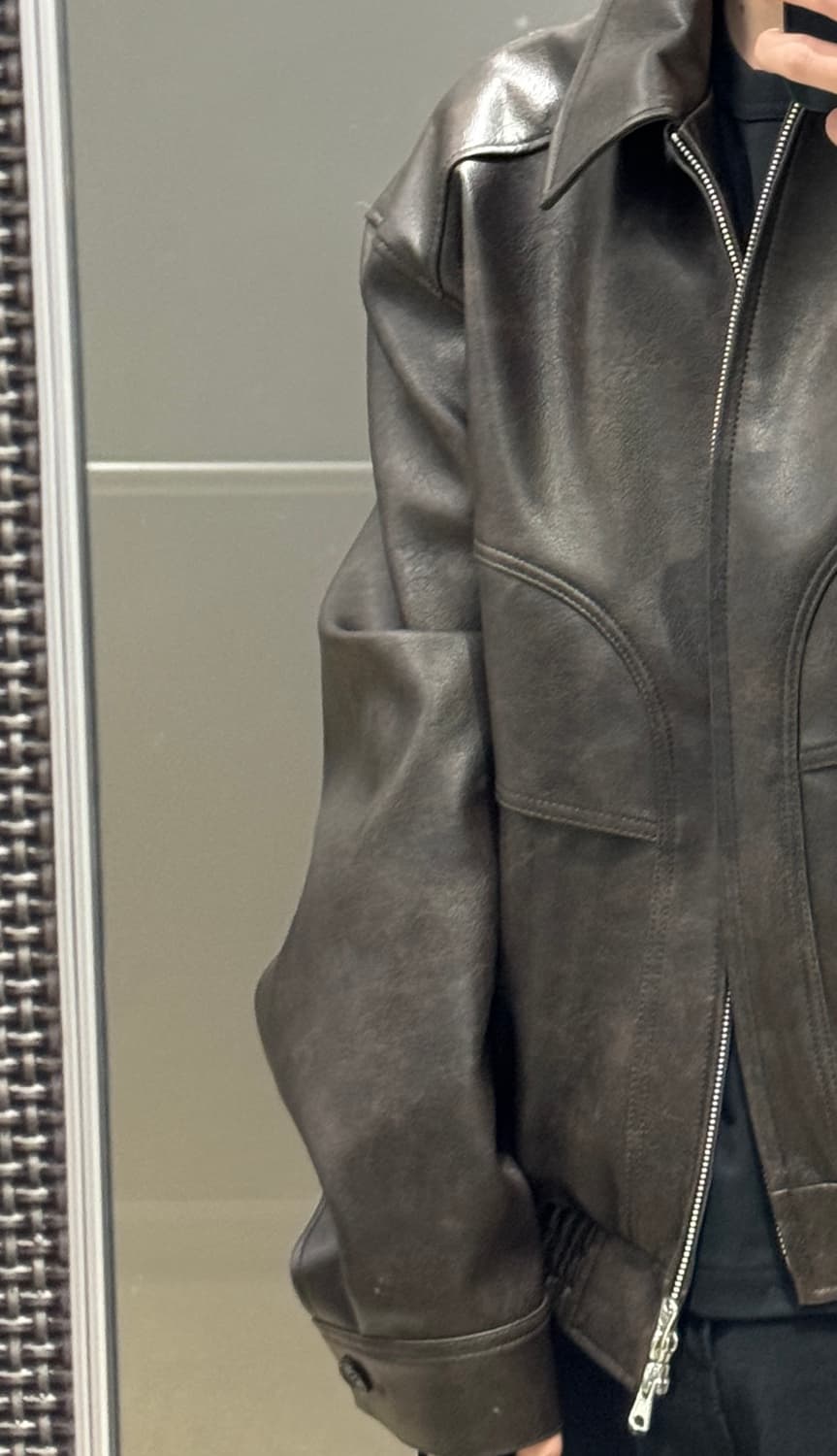 PRT X FABREGAT FLYINGLEATHER BOMBER 상품이미지2