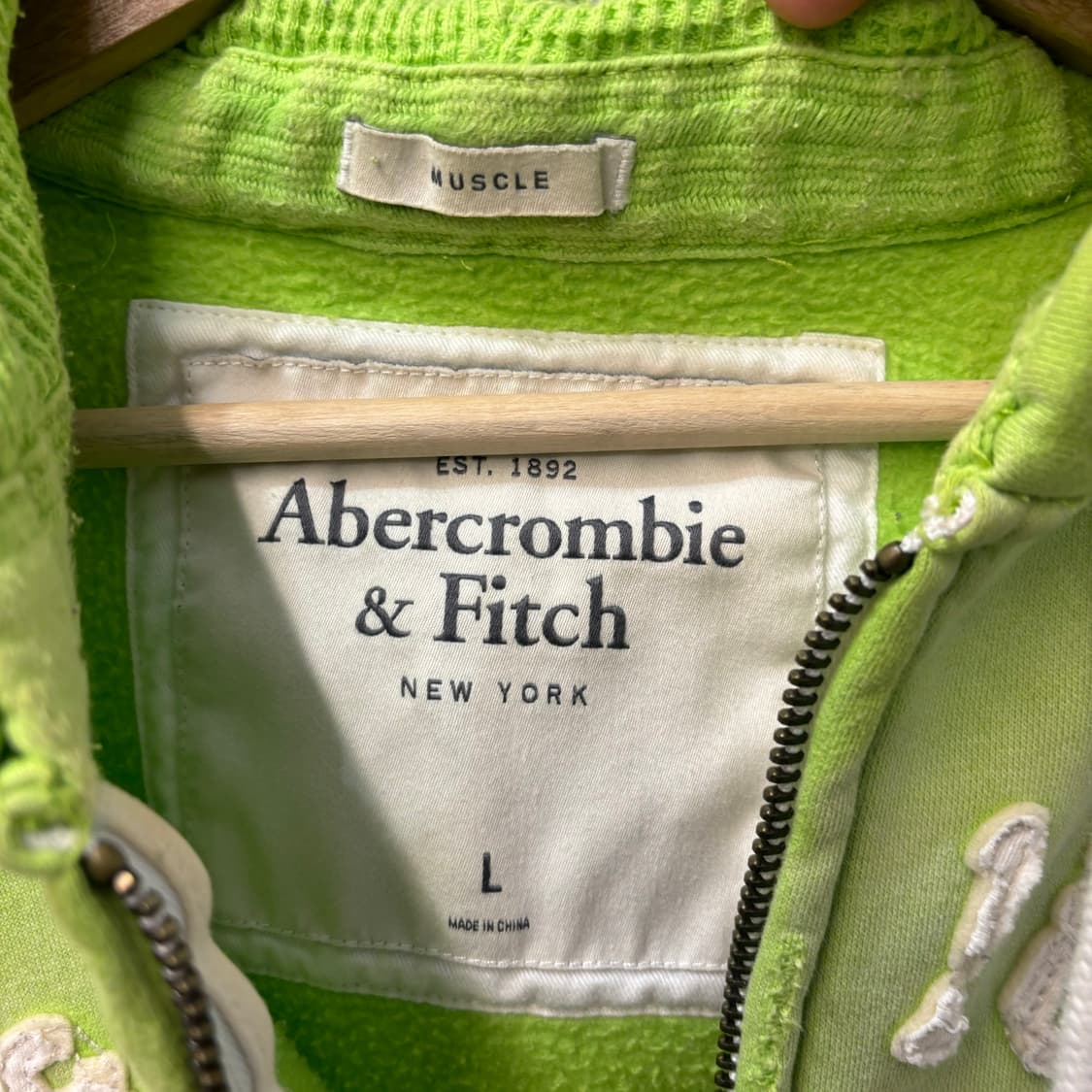 아베크롬비 y2k 빈티지 라이트 그린 후드집업 L 상품이미지6