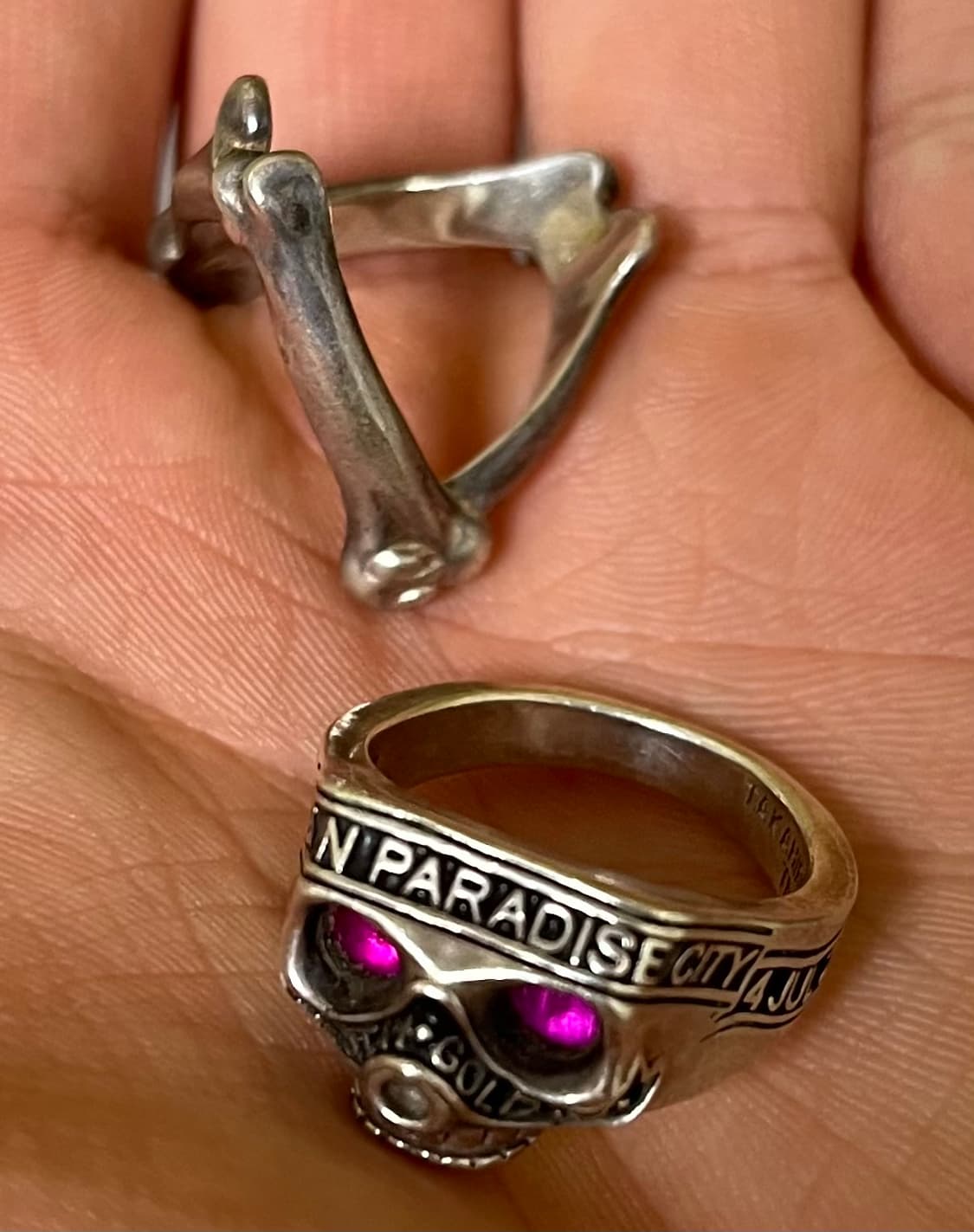 솔로이스트 링 일괄 판매 (루비 스컬링, 본 쉐잎 링) 상품이미지1