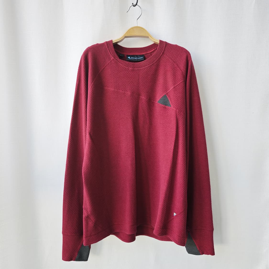 클라터뮤젠 Huge Crew 울혼방 긴팔 티셔츠 와인레드 M 상품이미지1