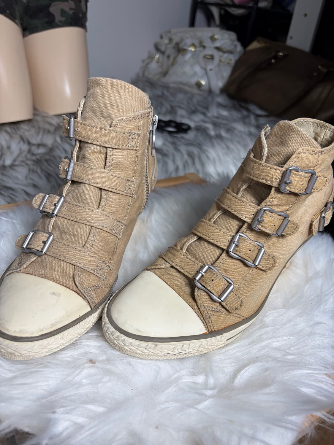 Ash 아쉬 웨지힐 스니커즈 베이지 상품이미지2