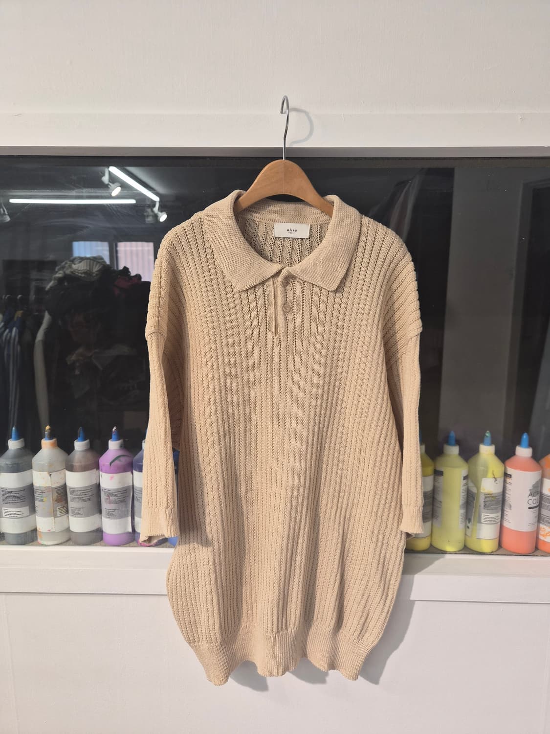 FREE) ailla 카라 니트 반팔 팝니다 상품이미지1