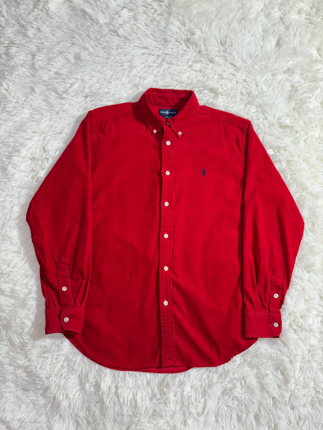 폴로 랄프로렌 레드 쿄듀료이 솔리드 셔츠  상품이미지2