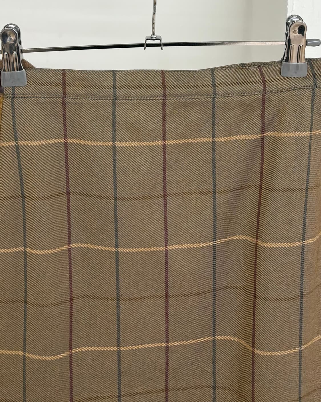 버버리 브라운 체크패턴 버클 스커트 상품이미지2