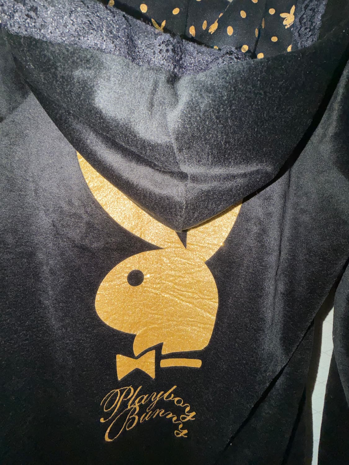 Vintage PLAYBOY 플레이보이 벨벳 후드집업 상품이미지5