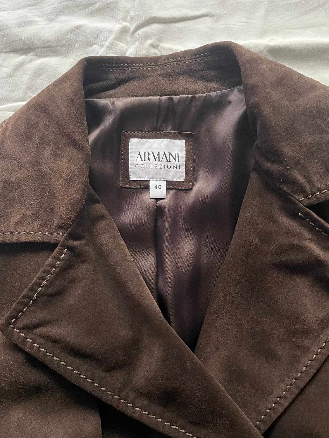 아르마니 꼴레지오니 스웨이드 코트 상품이미지3