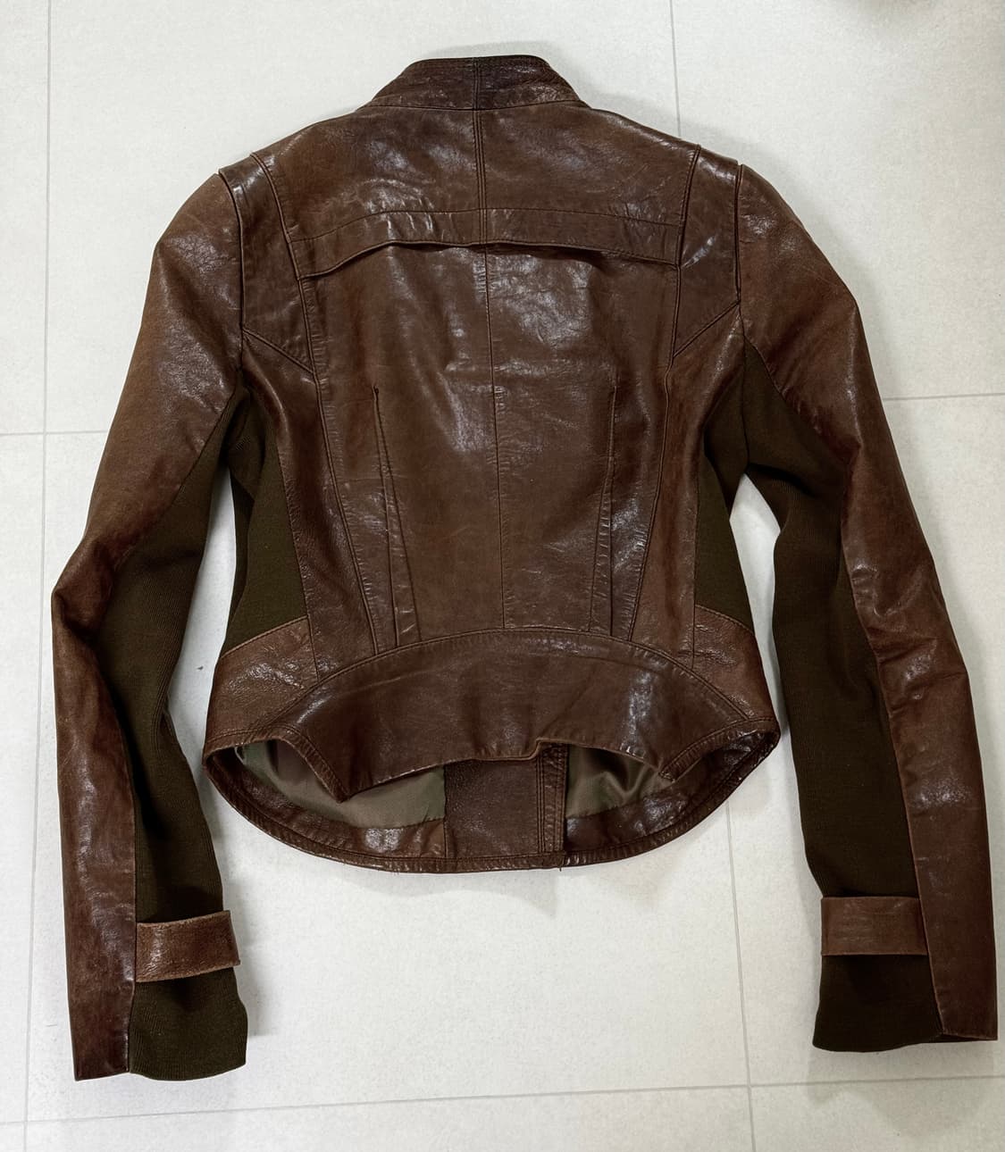 Vintage brown leather jacket 상품이미지2