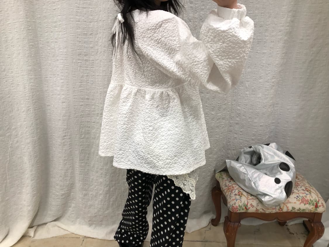 back ribbon tie blouse 상품이미지2