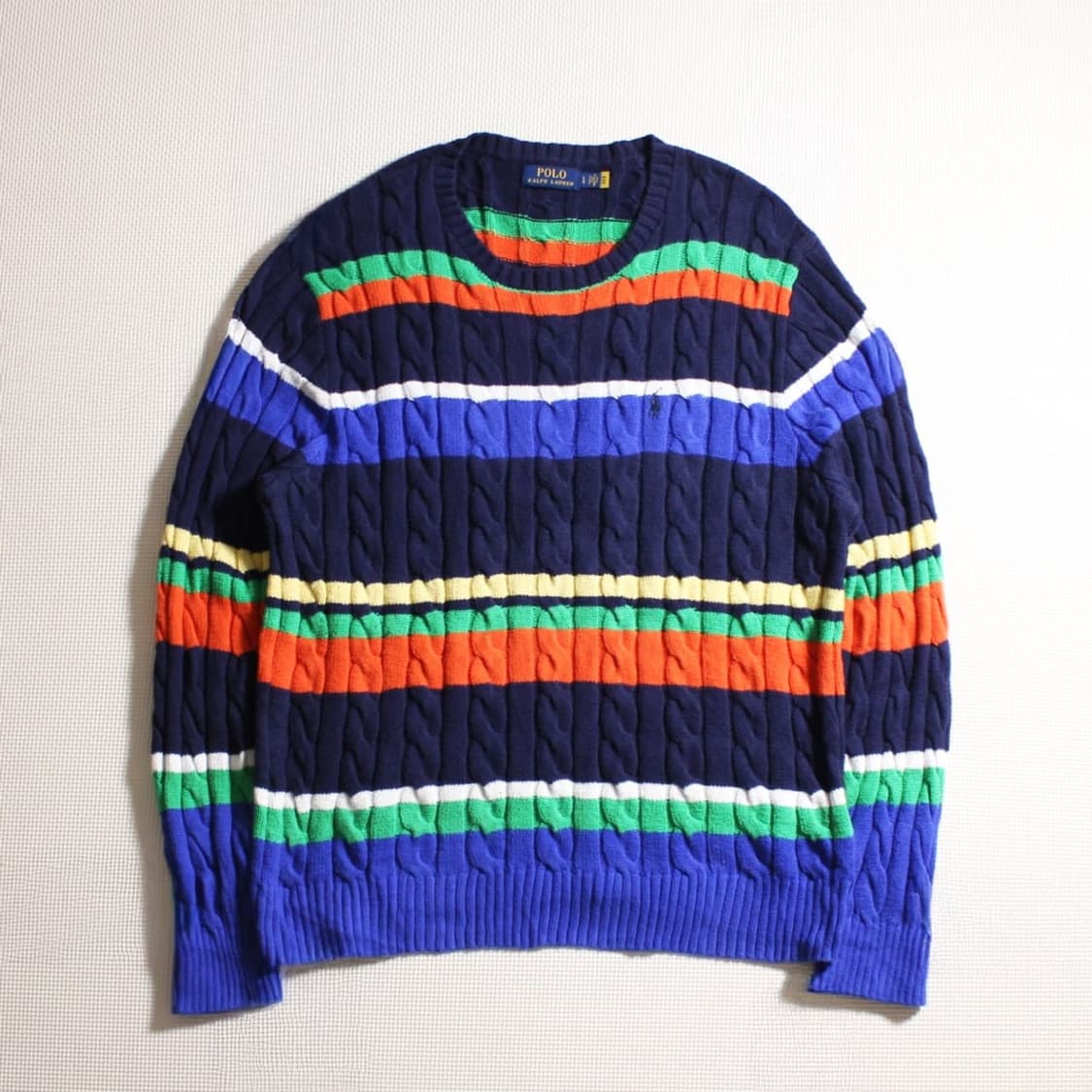 폴로 랄프로렌 큐알신형 멀티 스프라이트 꽈배기 니트 상품이미지1