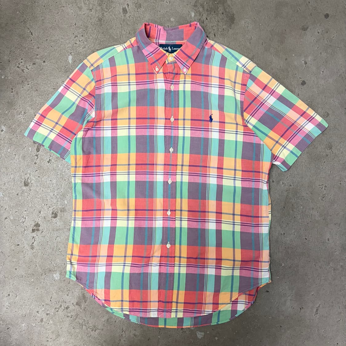 폴로 반팔 체크 셔츠[1921] 상품이미지1