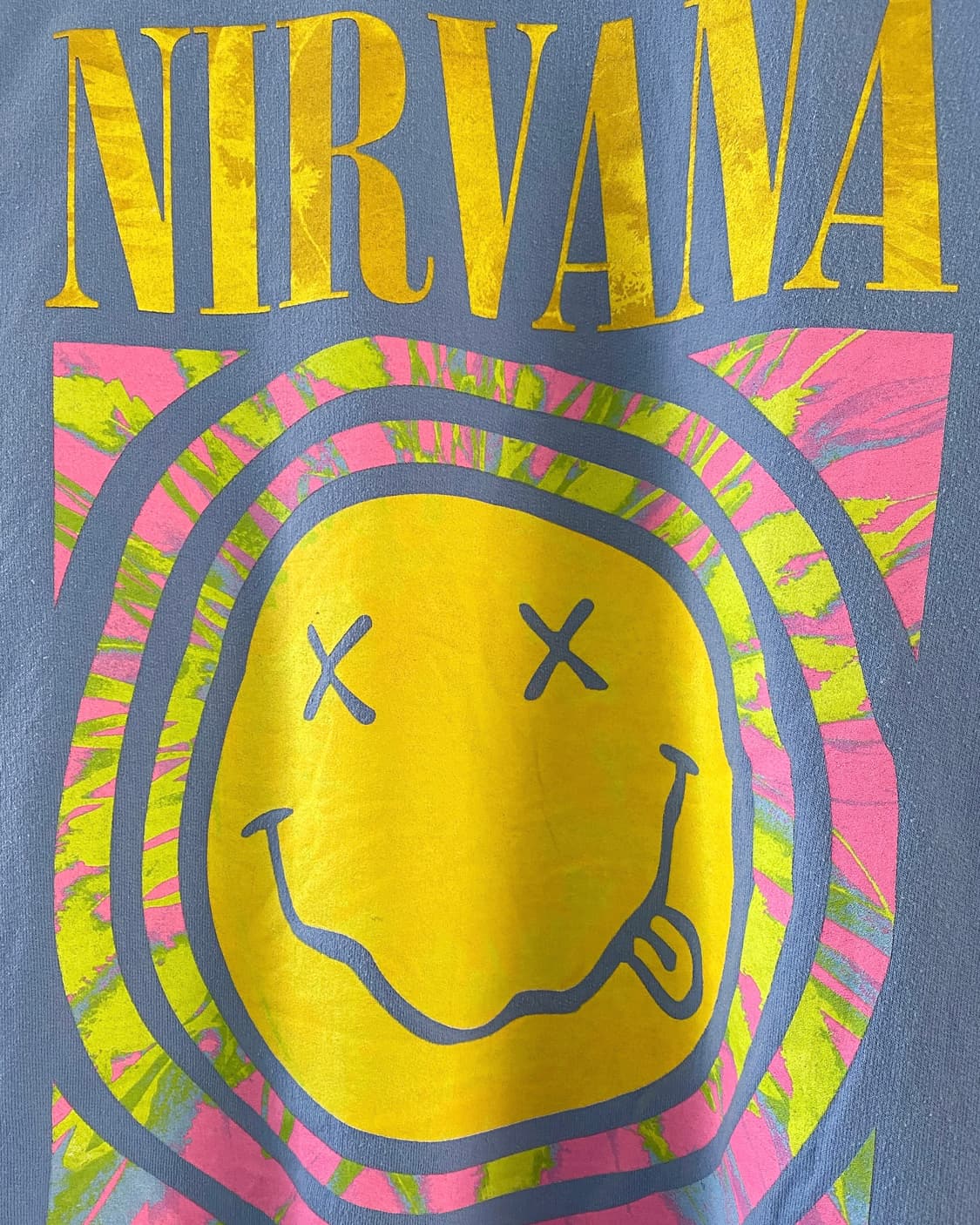 너바나 커트 코베인 스마일 심볼 맨투맨 상품이미지5
