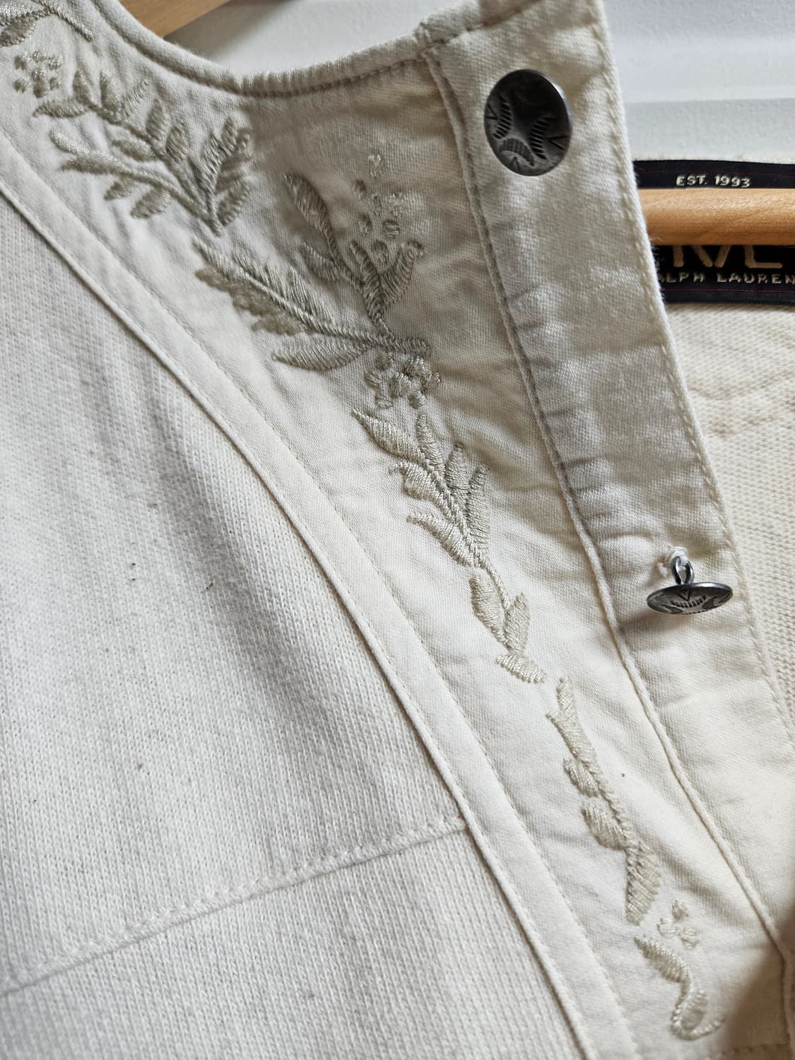 RRL 더블알엘 코튼 자수 헨리넥 판매합니다. (M) 상품이미지3