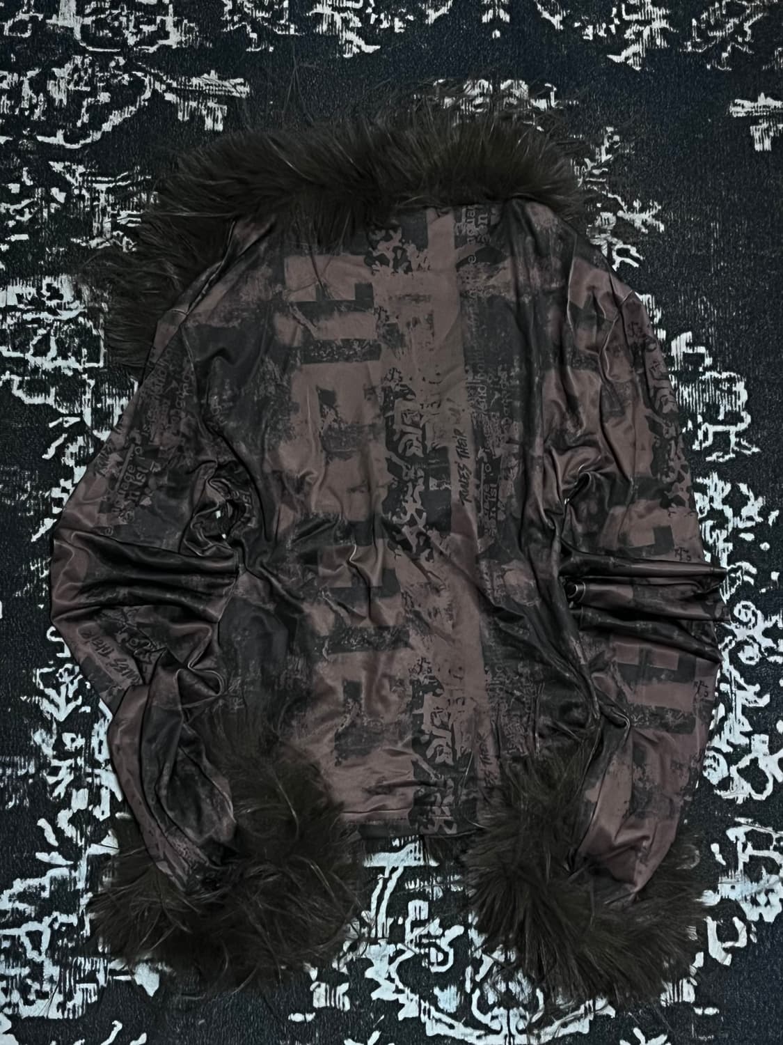 y2k fur-trim jacket 상품이미지3