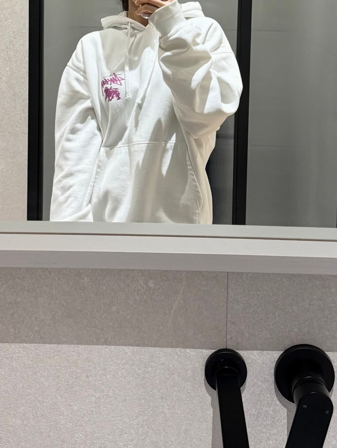 스투시 후드티 라이온 닷 후드 화이트 L 상품이미지9