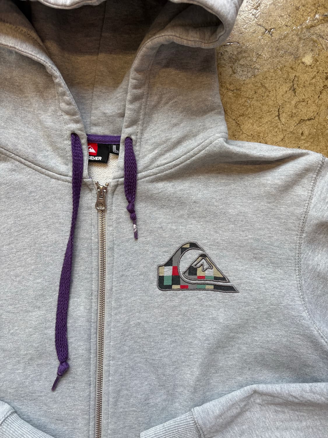 퀵실버 그레이 스웻 후드집업 상품이미지3