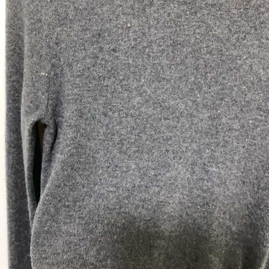 빈티지 캐시미어 100 모크넥 긴팔 니트 다크 그레이 여성 S 상품이미지3