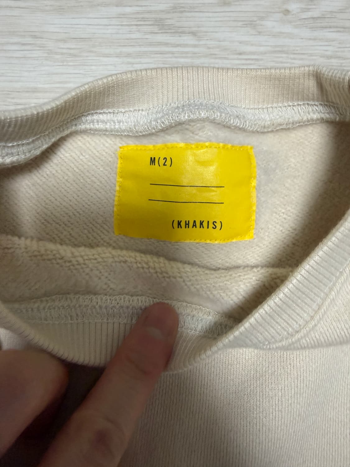 카키스 khakis 크림 스웻셔츠 상품이미지3