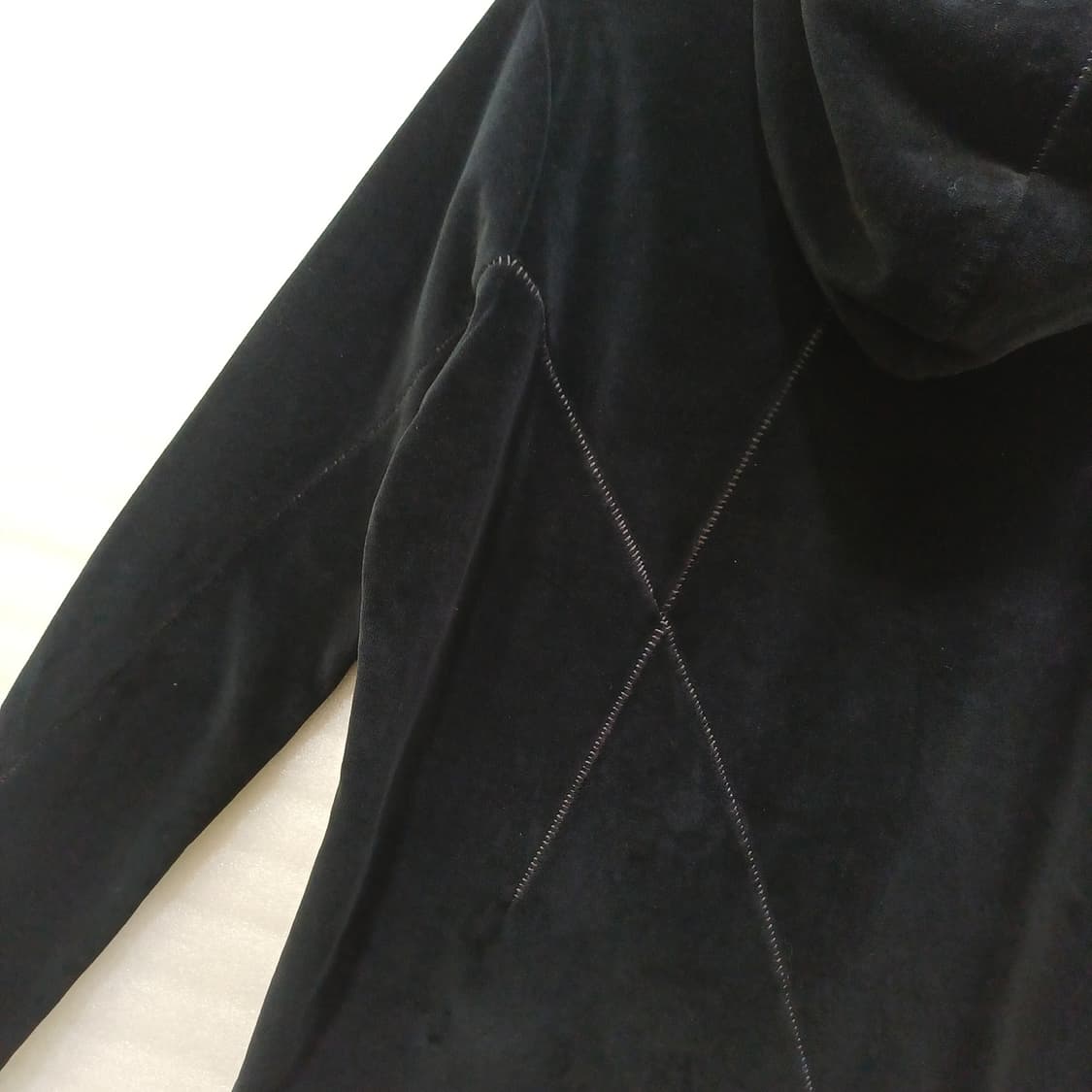 정품 Thom/Krom 벨벳 후드 티 남성 S 살짝롱 도톰 사랑봉봉 상품이미지6