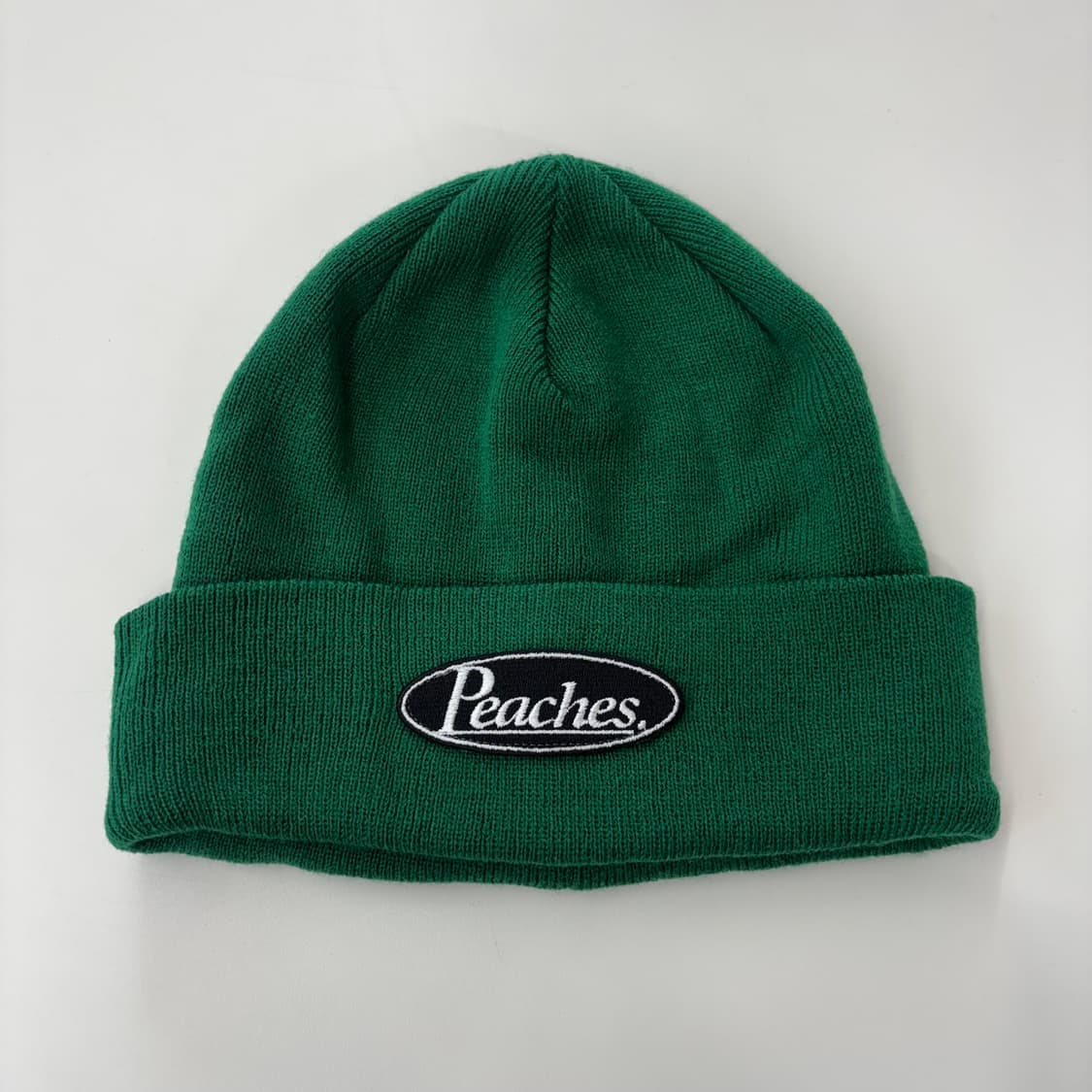 Peaches. 'Oval Logo' 니트 비니 (Green) 상품이미지1