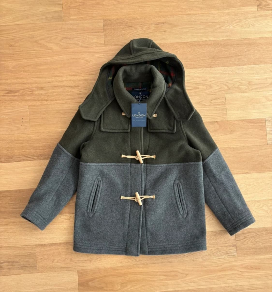 런던 트레디션 투톤 더플코트 42사이즈 새상품급 상품이미지1