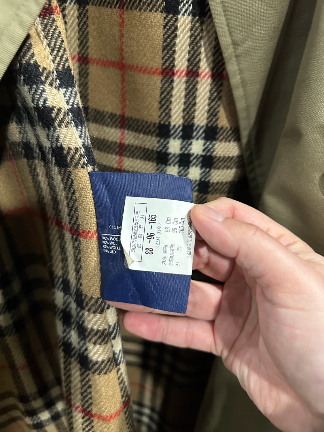 버버리 매장판 내피풀세트 롱 더블트렌치코트 카키100사이즈 상품이미지8