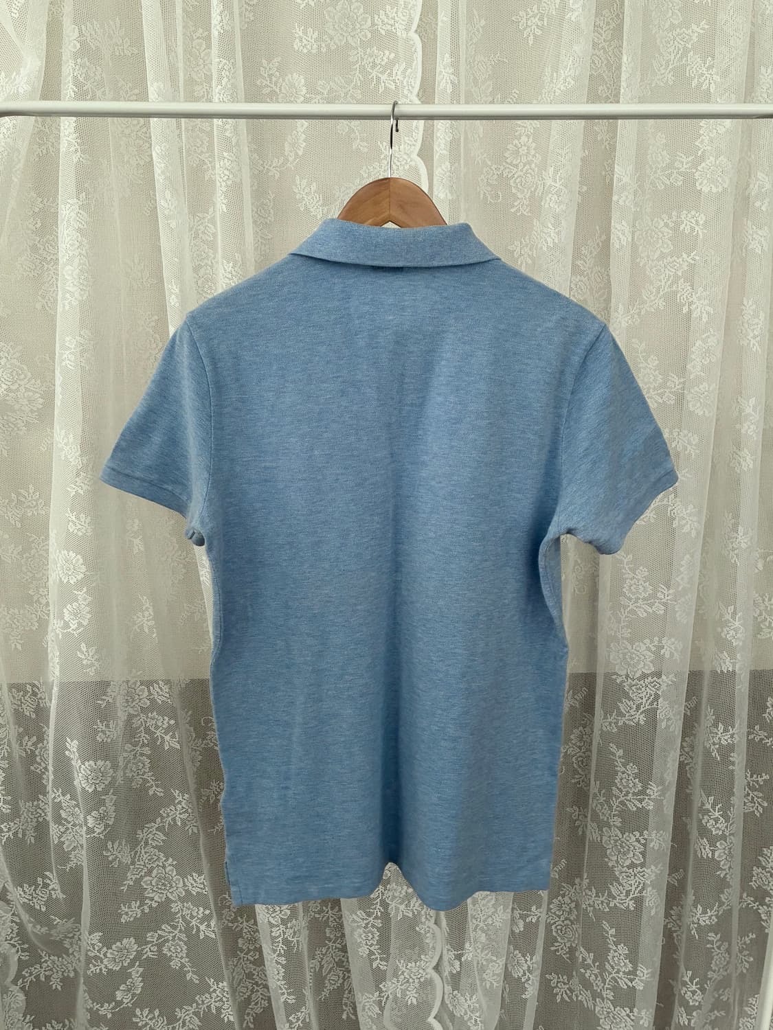 M) 폴로 랄프로렌 커스텀핏 반팔 카라 티셔츠 블루 상품이미지2