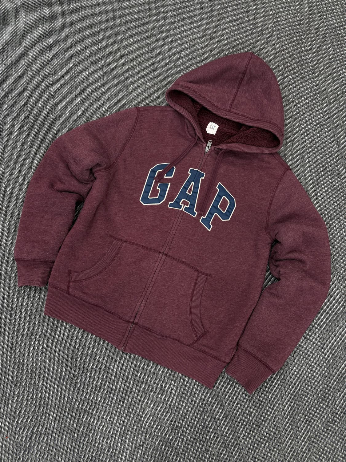 Gap 갭 양털 후드집업 버건디m 상품이미지1