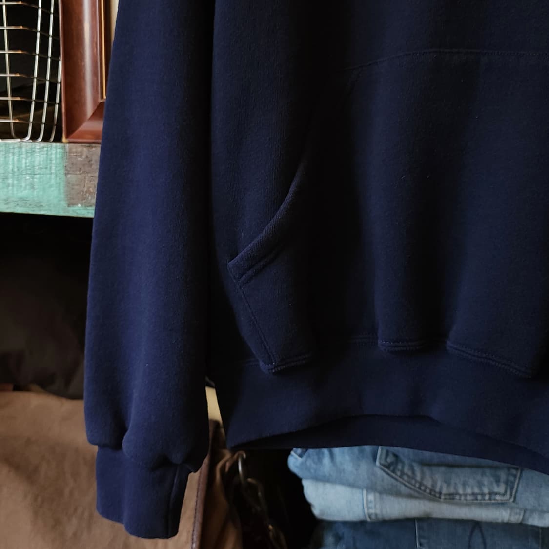 90s 러셀 후드 스웻셔츠 블랭크 오리지널 빈티지 M 상품이미지5