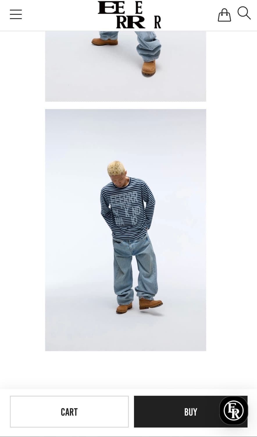 eeerrr 스트라이프 롱슬리브 스카이블루 상품이미지3