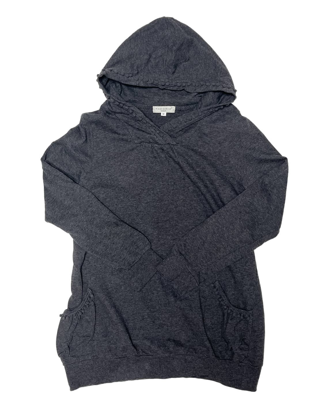 Pompom gray hoodie 상품이미지1