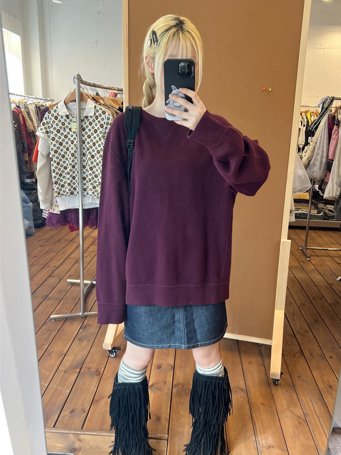 폴로 버건디 니트 상품이미지6