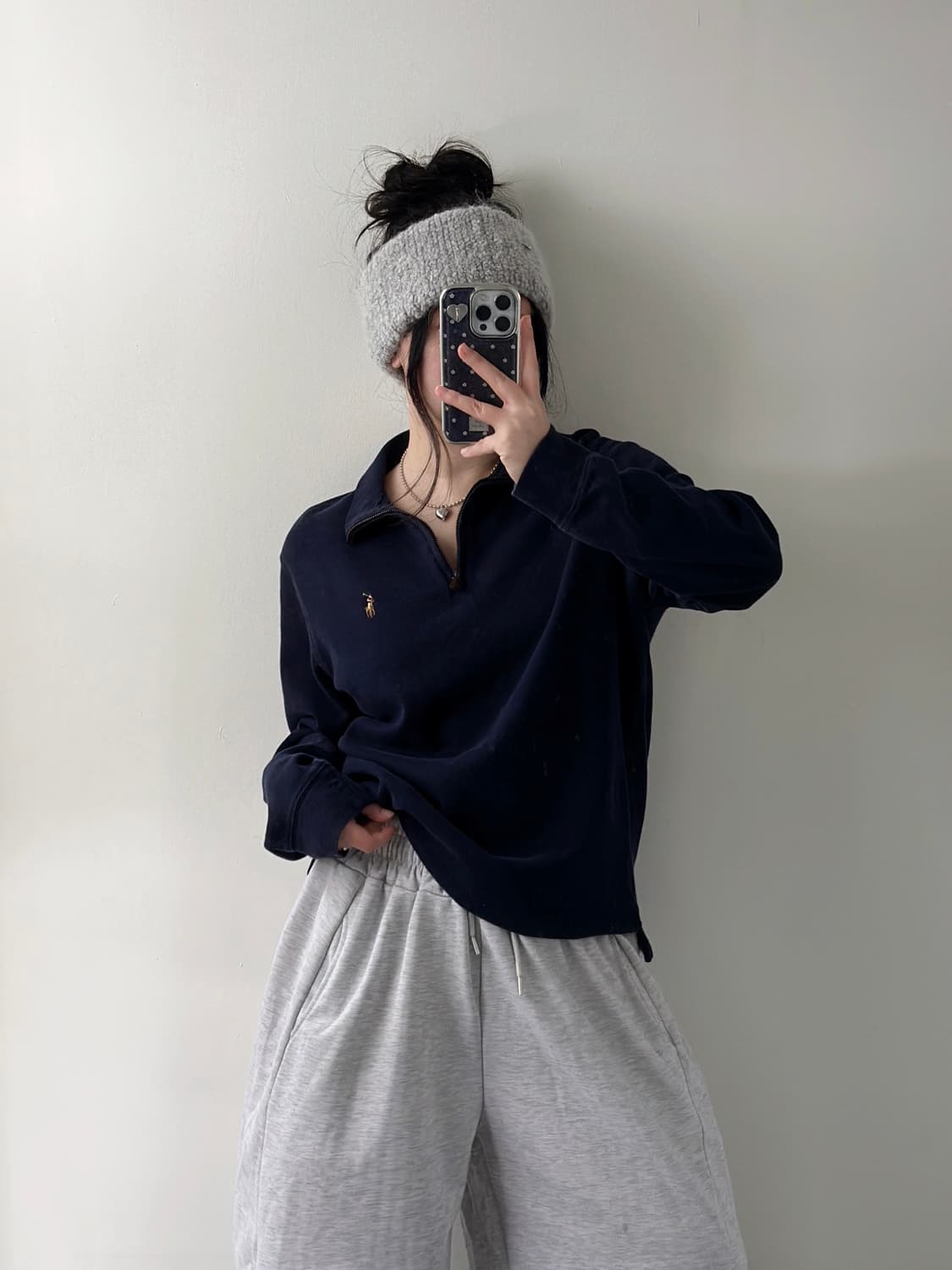 폴로 랄프로렌 네이비 코튼 하프집업  상품이미지3