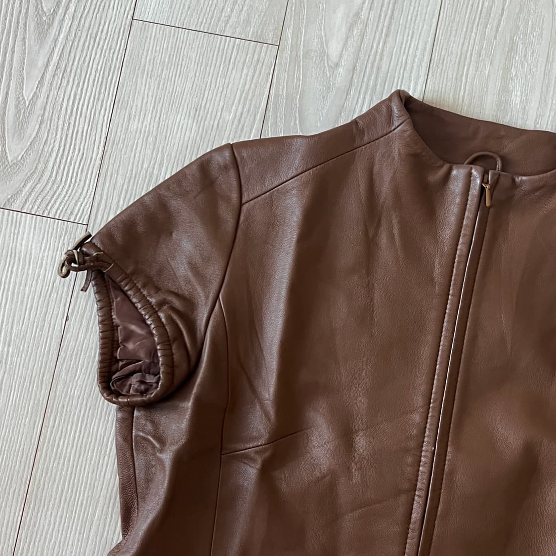 lambskin cap sleeve jacket 상품이미지3