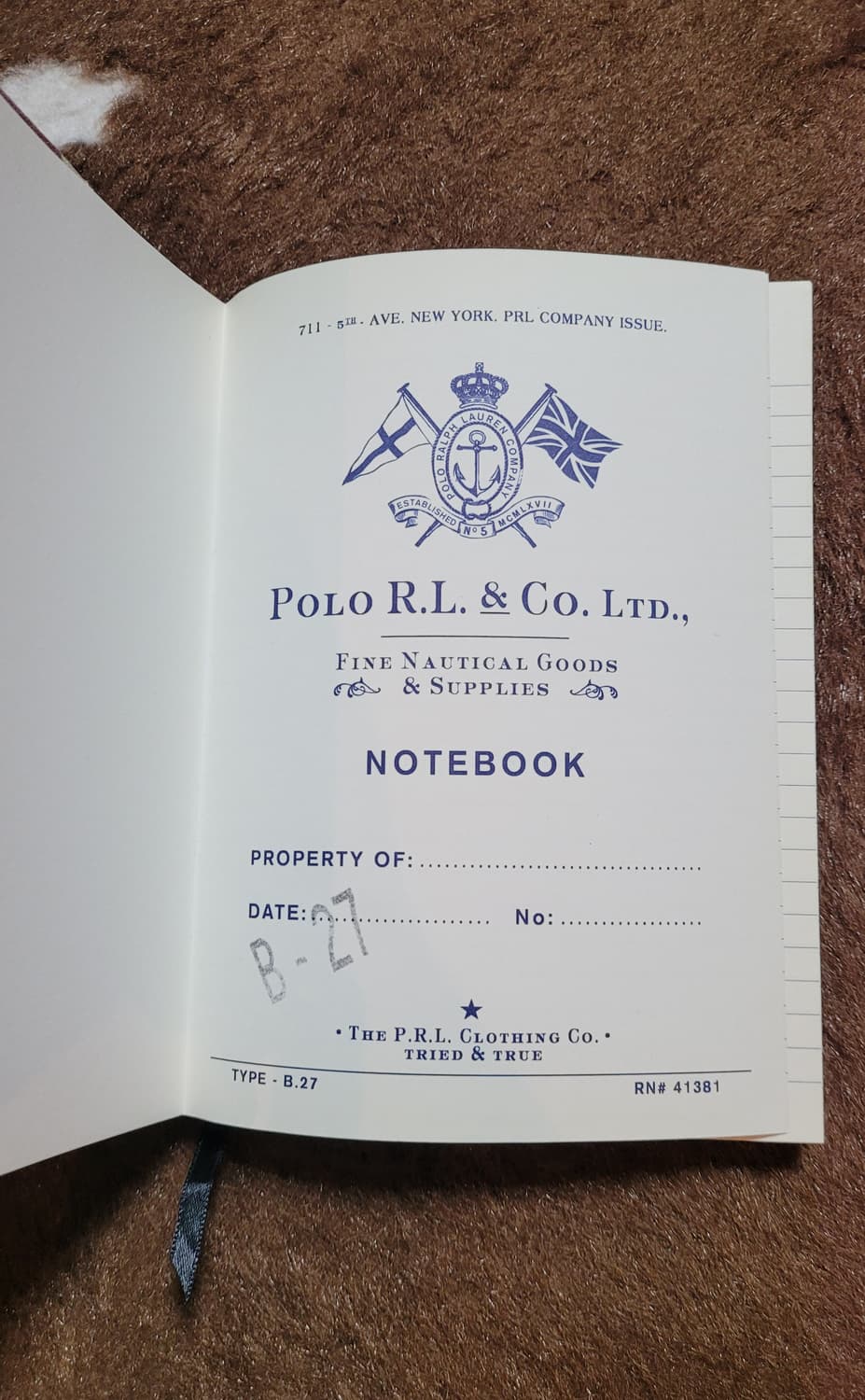 폴로 랄프로렌 패치워크 노트(20*14.5) 새제품 상품이미지5