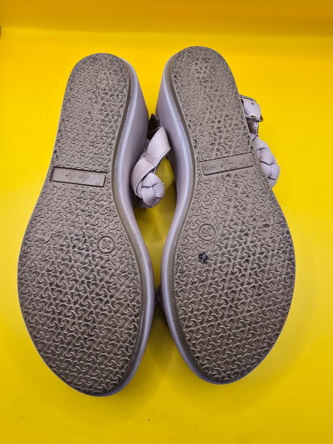 미소페 가죽 웨지샌들 230 / 약 6.5cm 상품이미지4