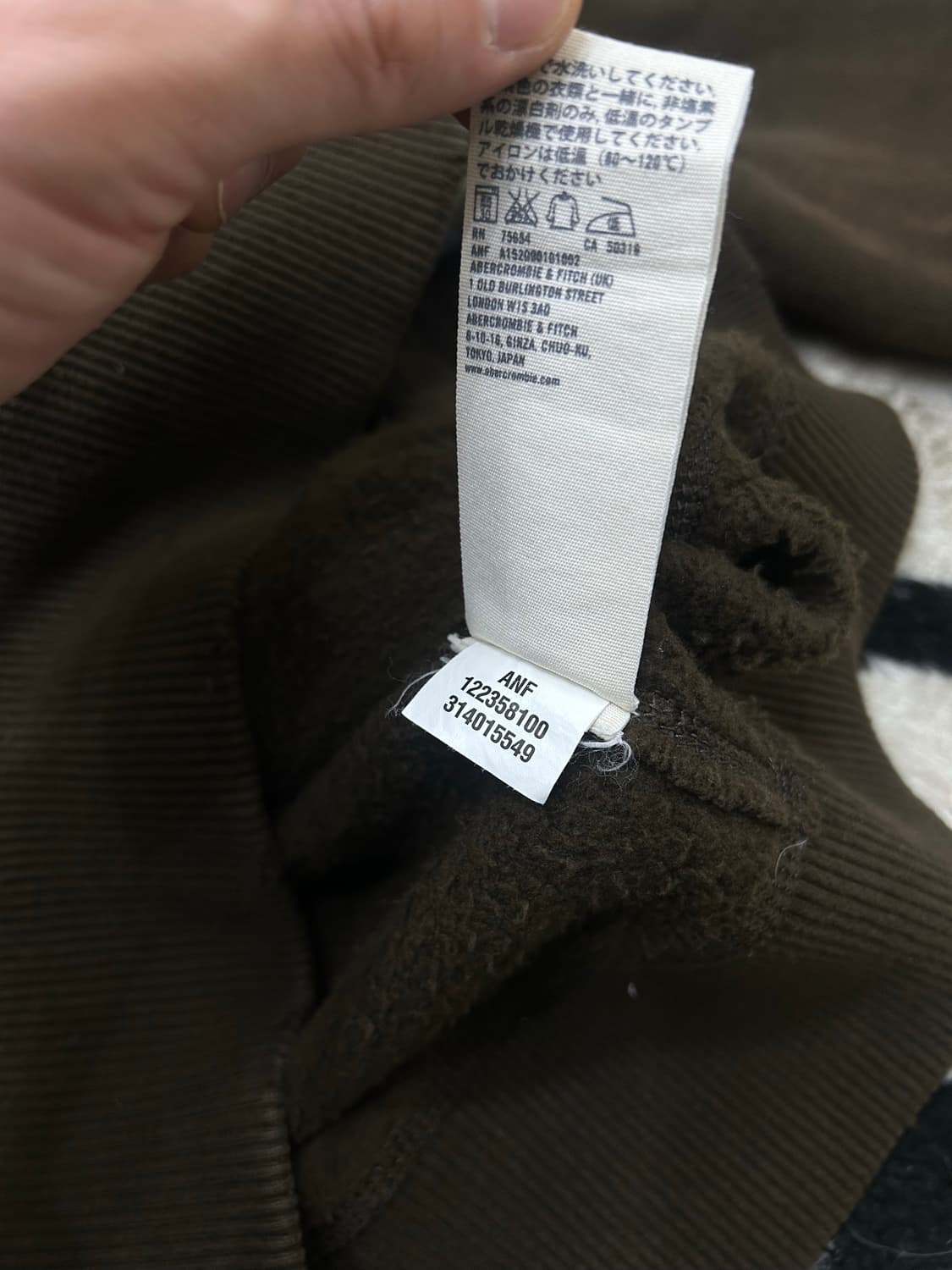 [S]아베크롬비 스펠아웃 그런지 후드집업/빈티지브라운/기모 상품이미지6