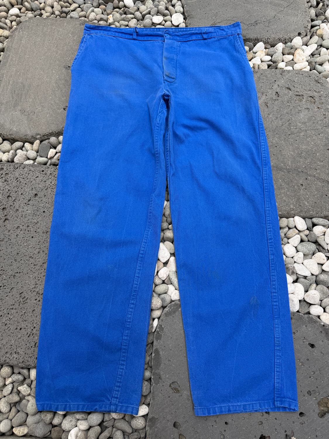 1990s FADED WASHED BLUE WIDE 프렌치워크팬츠 상품이미지1