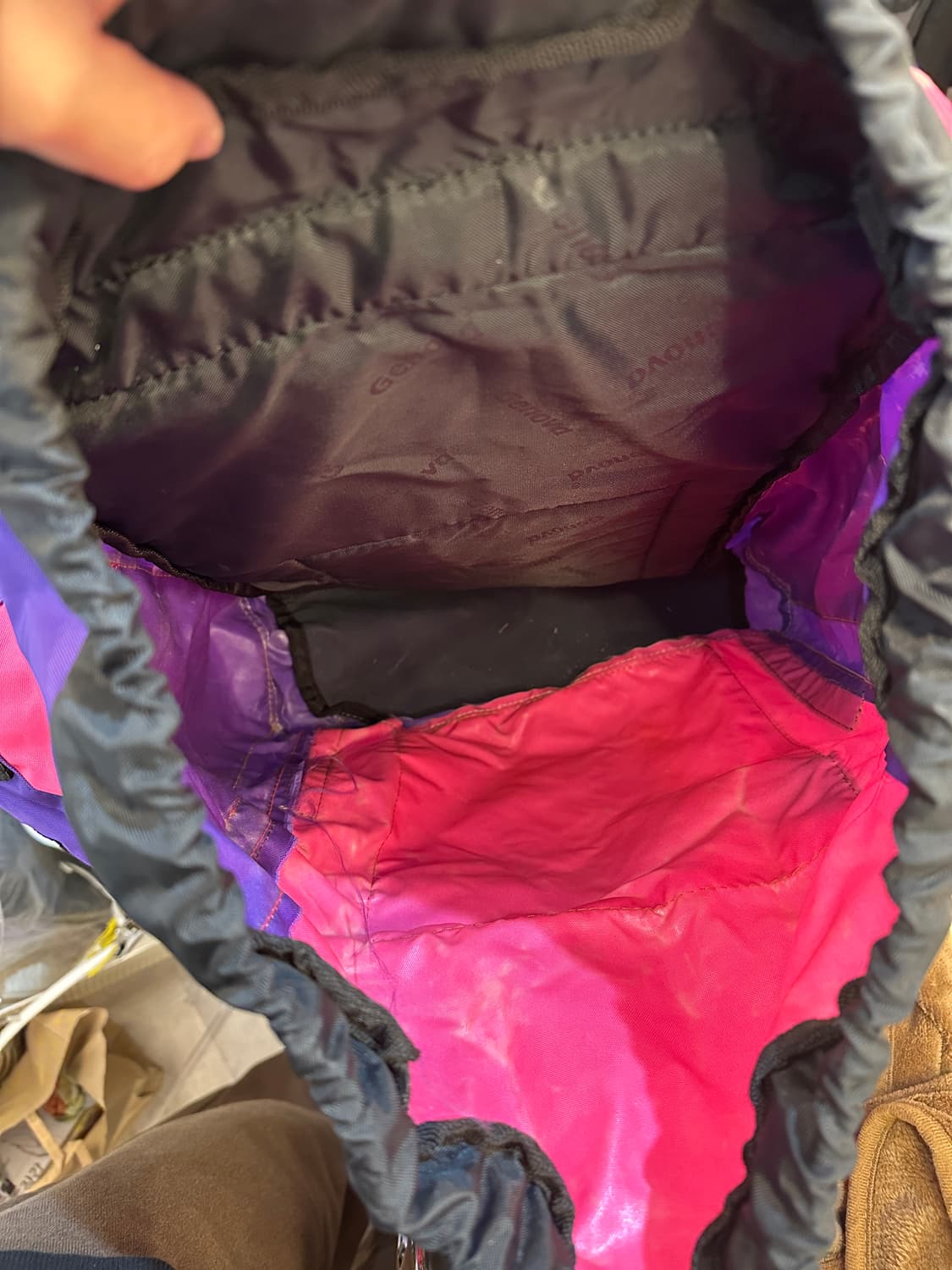 제노바 올드스쿨 캠핑 백팩 형광 핑크 상품이미지4