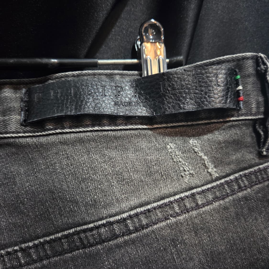 필립플레인 블랙 데님 바이커진 상품이미지7