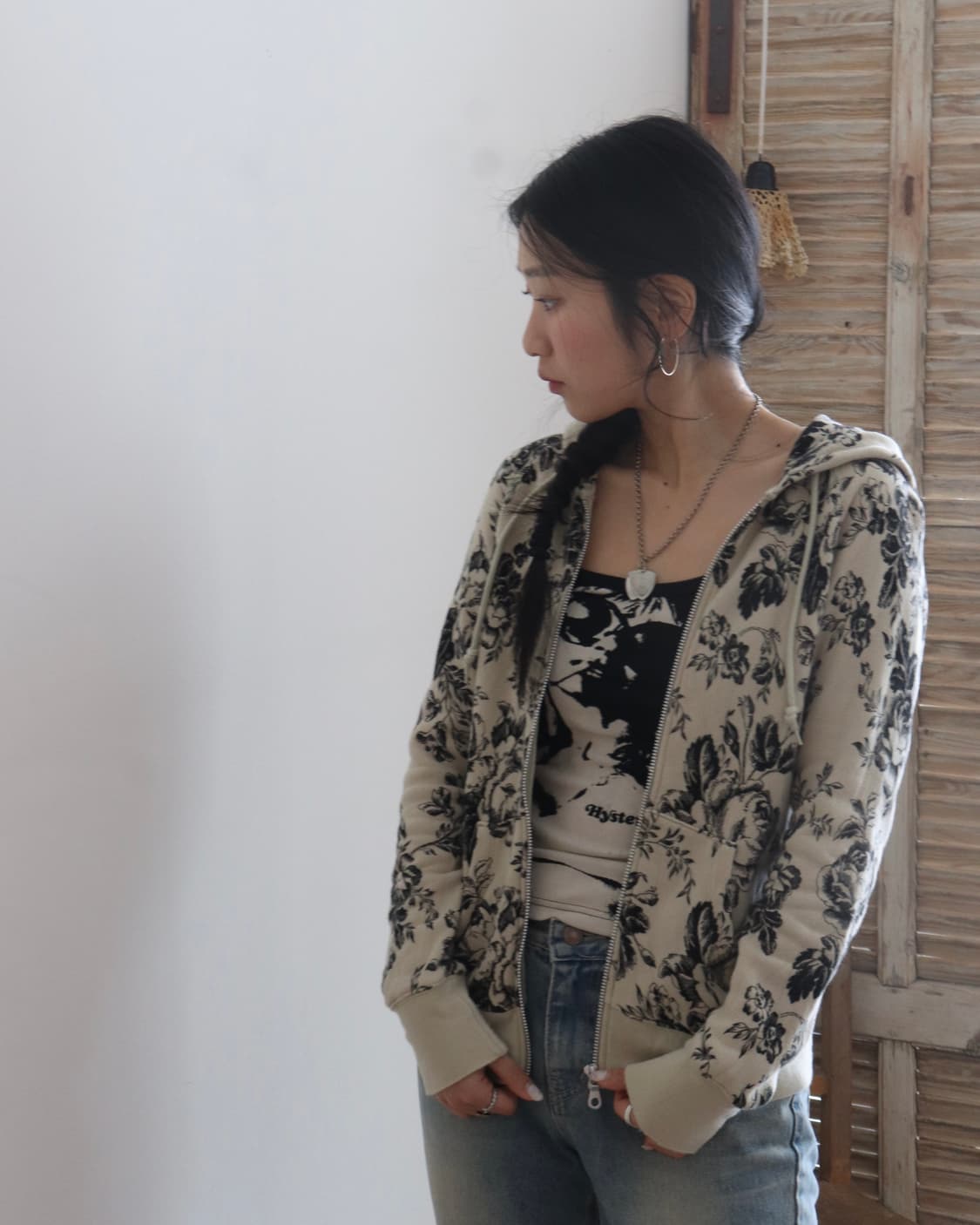 [Cabbages & Roses] Rose Toile Hoodie 상품이미지2