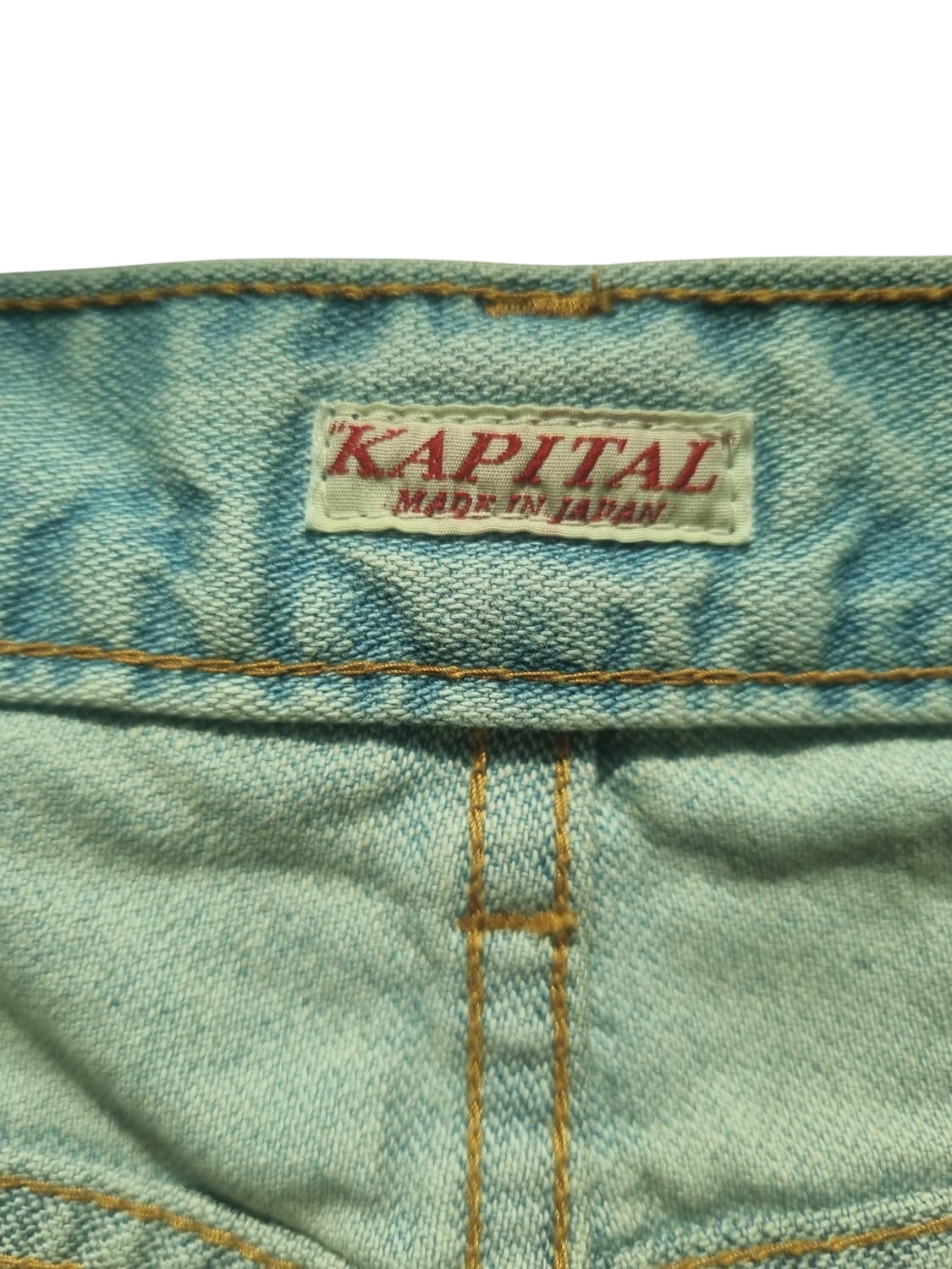 캐피탈(KAPITAL) 패치워크 벨보텀 데님 상품이미지6