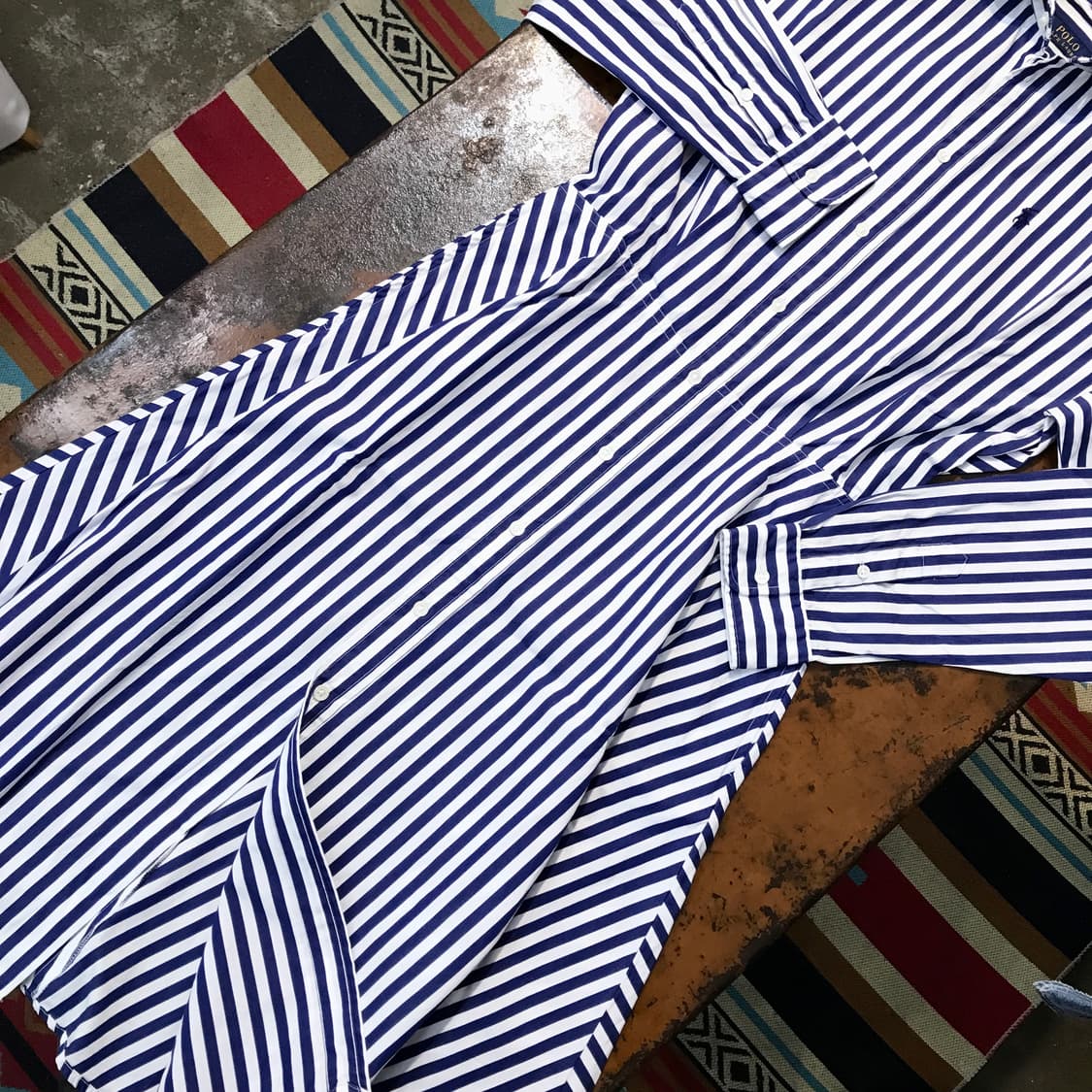 폴로랄프로렌 블루 스트라이프 셔츠 원피스 여성 55 66 상품이미지5